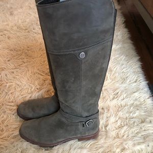 Ariat Grey Waterproof leather knee high riding boots